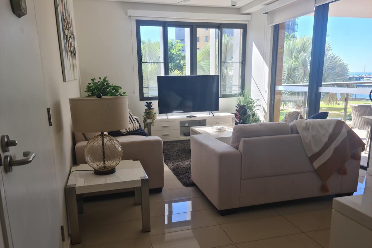 Appartement, 2 chambres, vue jardin | Coin séjour