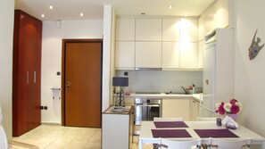 Apartment, 1 Bedroom (No 9) | Private kitchen | Full-sized fridge, microwave, stovetop, espresso maker - Athens Quality Apartments (Athens)