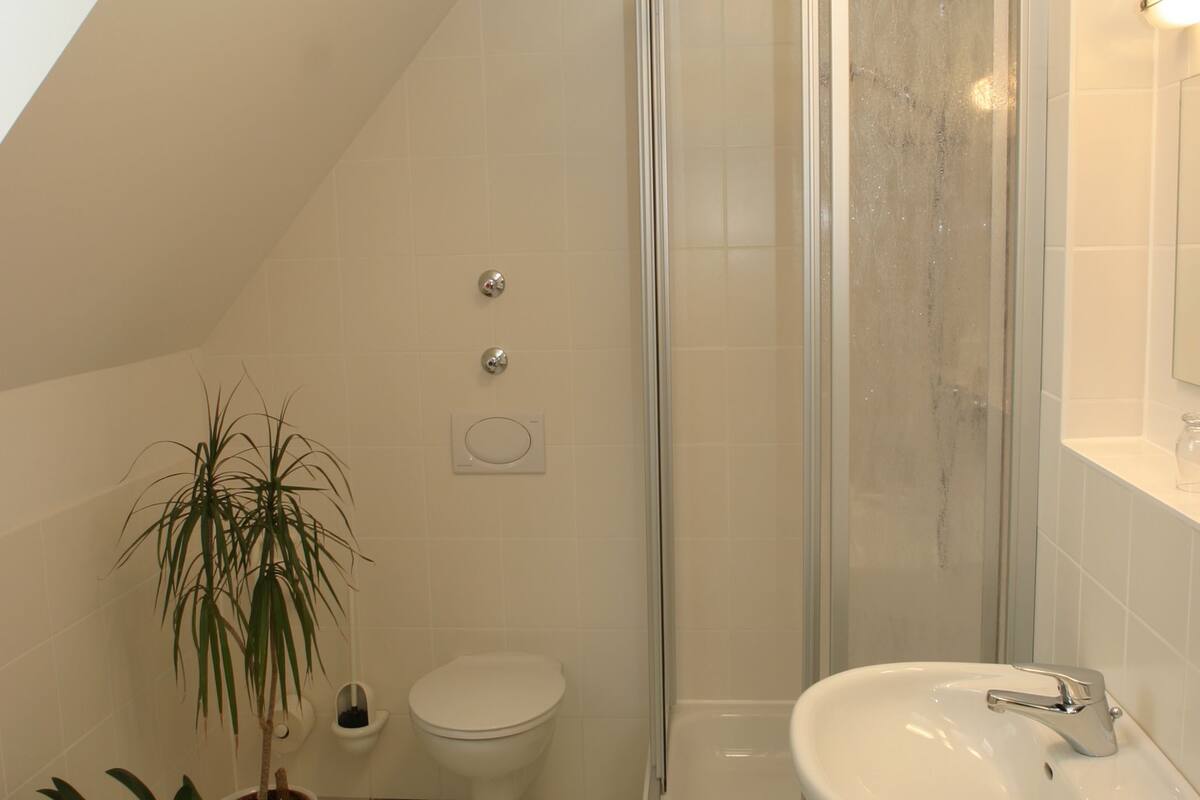 double room | bathroom | shower, towels