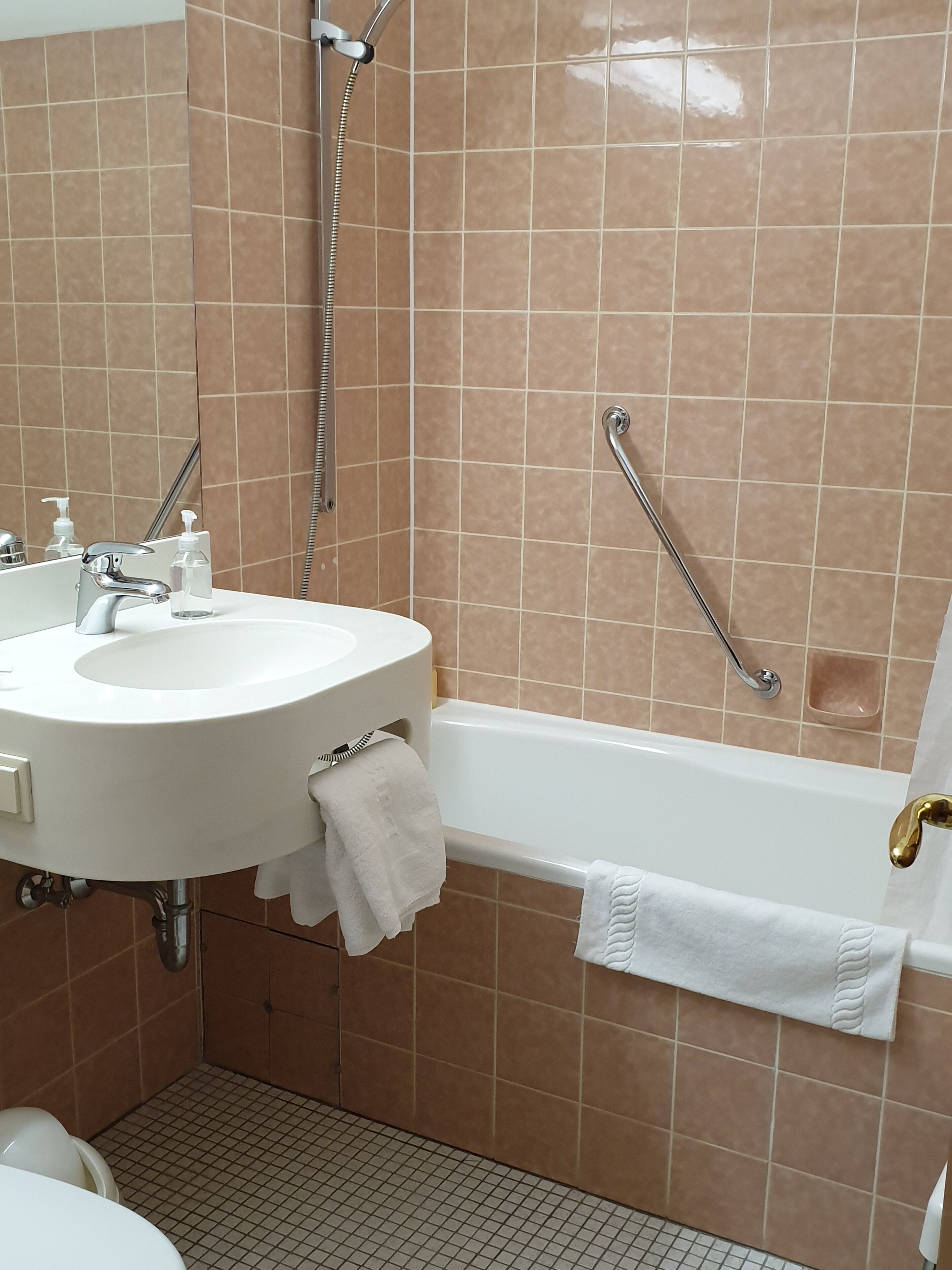 standard double room | bathroom | hair dryer, towels