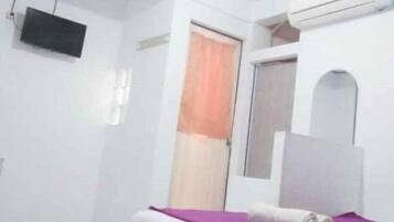 Desk, free WiFi, bed sheets