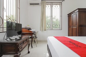 Habitación doble | Escritorio, wifi gratis, ropa de cama