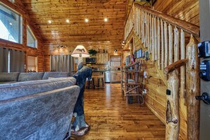 Smart TV, fireplace, video games, DVD player