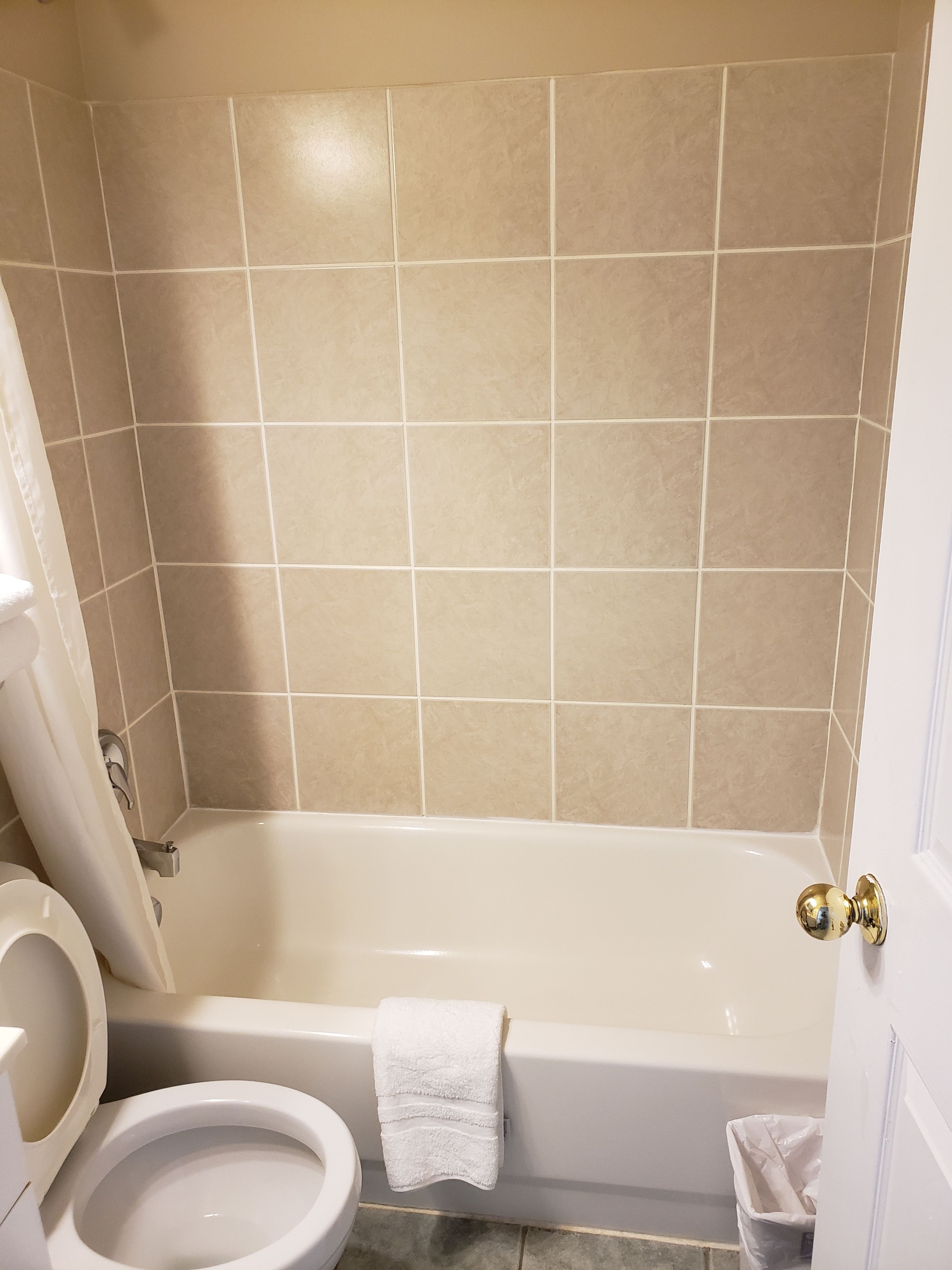 free toiletries, hair dryer, towels