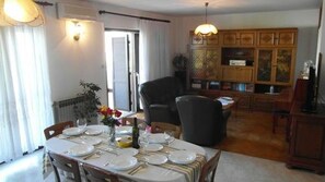 Apartment, 3 Bedrooms, Terrace, Partial Sea View | Living area | Flat-screen TV - Ida Pjescana (Medulin)