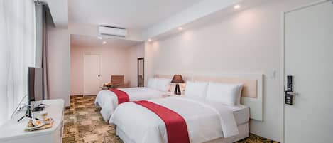 Room, 2 Queen Beds | 1 bedroom, premium bedding, minibar, in-room safe