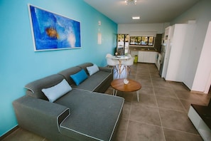 House, 2 Bedrooms | Living area | Flat-screen TV - Elya Beach Luxury Suites (Agios Theodoros)