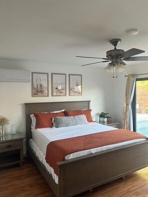 3 dormitorios, escritorio, tabla de planchar con plancha y wifi