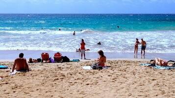 Sun-loungers, beach towels
