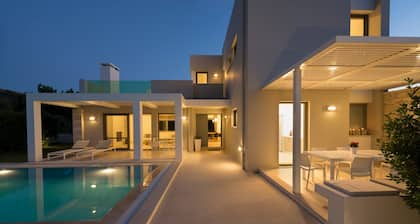 Eco Villa Gonia mit Garten und Pool 8 km von Rethymno (Stadt) c