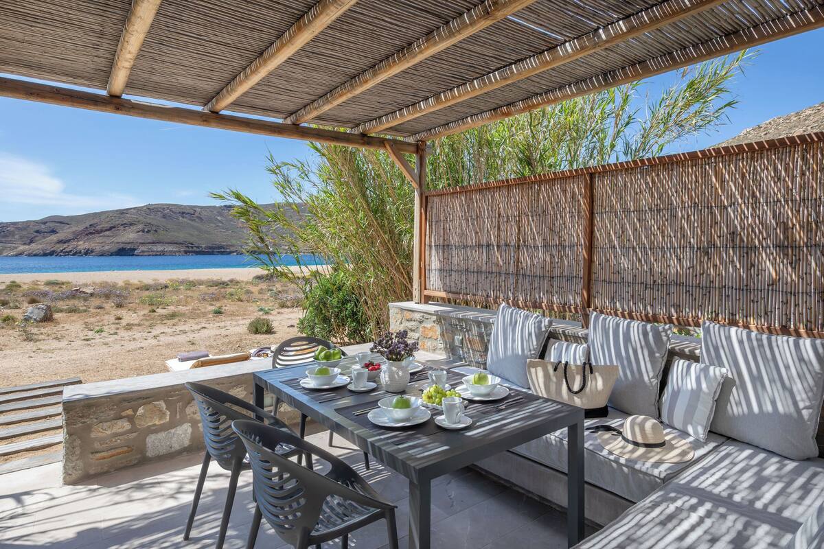 Two Bedroom Beachfront Maisonette | Terrace/patio