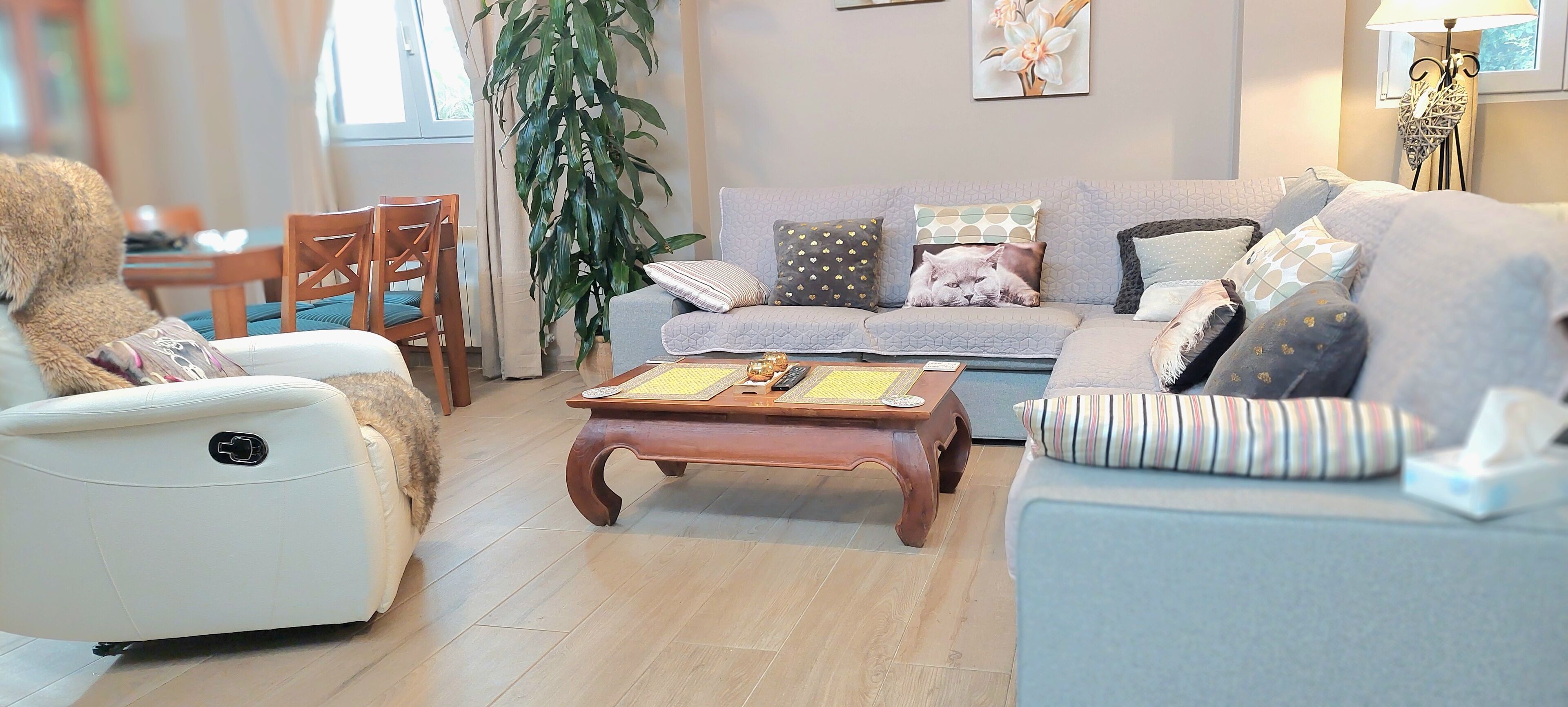 Een smart-tv, videogames, boeken en een stereo