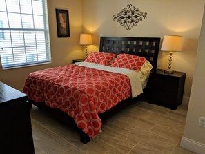 2 bedrooms, desk, iron/ironing board, travel crib