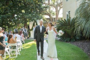 Outdoor banquet area