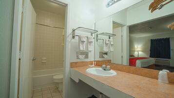 Free toiletries, hair dryer, towels