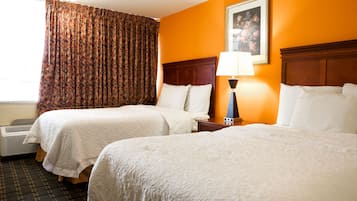 Economy Double Room, 2 Double Beds, Non Smoking | Desk, free WiFi, bed sheets