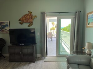 TV, DVD player, stereo