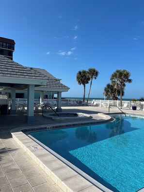 Outdoor pool, a heated pool