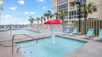 A heated pool