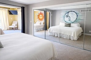 5 habitaciones, tabla de planchar con plancha y cuna de viaje 