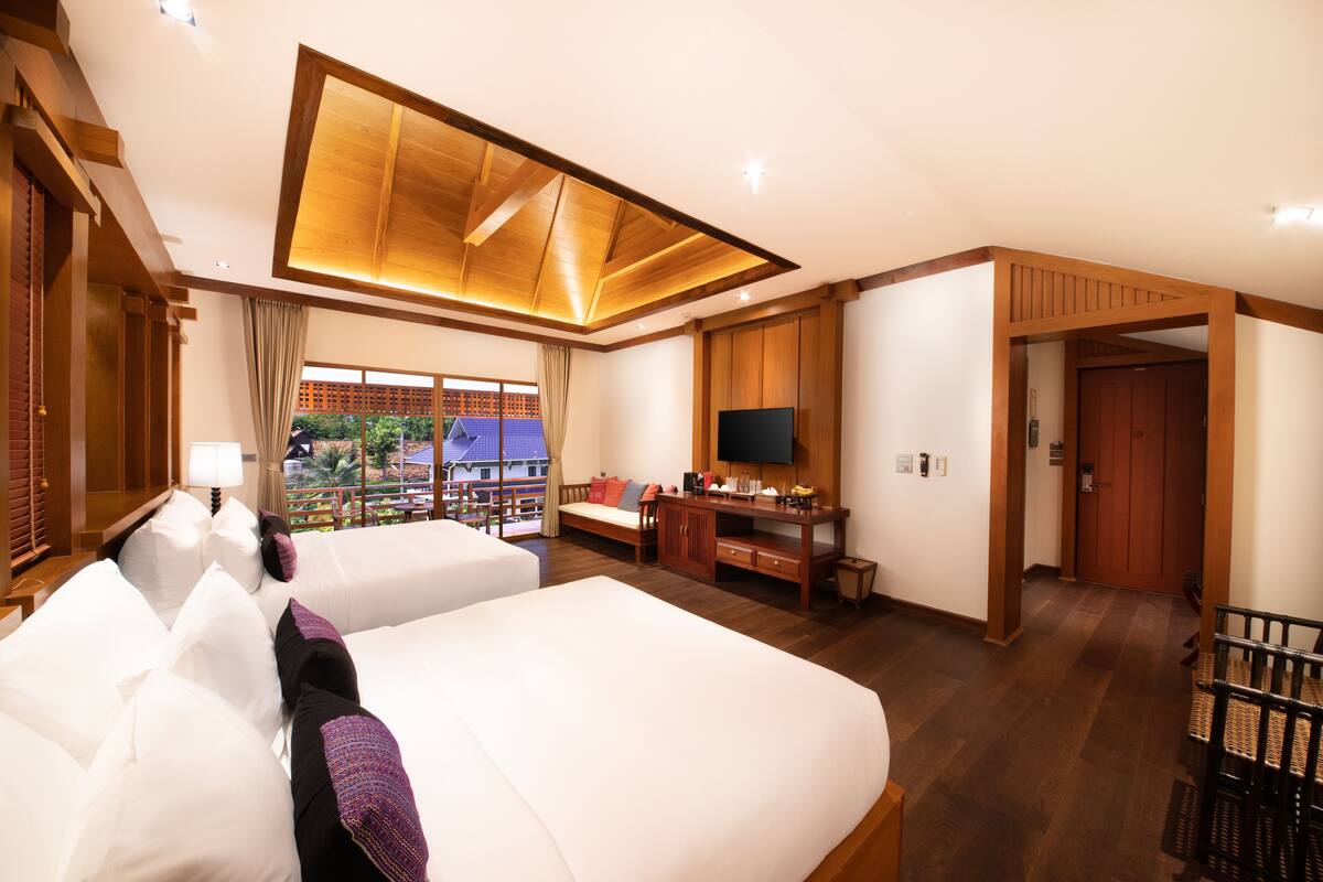 Grand Suite, Balcony (with Air Purifier) | Sengetøy av topp kvalitet og senger med Select Comfort-madrass