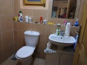 Studio (Apartment) | Bathroom | Shower, free toiletries, hair dryer, bidet