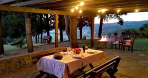 Ferienhaus, 3 Schlafzimmer, Gartenblick (Le Tortore) | Terrasse/Patio