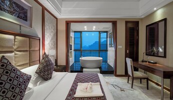 Executive Suite, 2 Bedrooms | Premium bedding, in-room safe, desk, laptop workspace