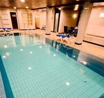 Indoor pool, open 6:30 AM to 10:00 PM, sun loungers