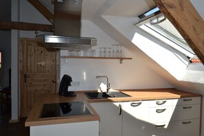 Fridge, oven, stovetop, dishwasher - Completely renovated apartment with a great terrace in the middle of nature (Lobberich)
