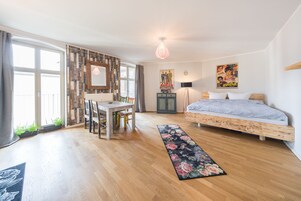 Apartment, 1 Double Bed | Individually decorated, individually furnished, desk, iron/ironing board