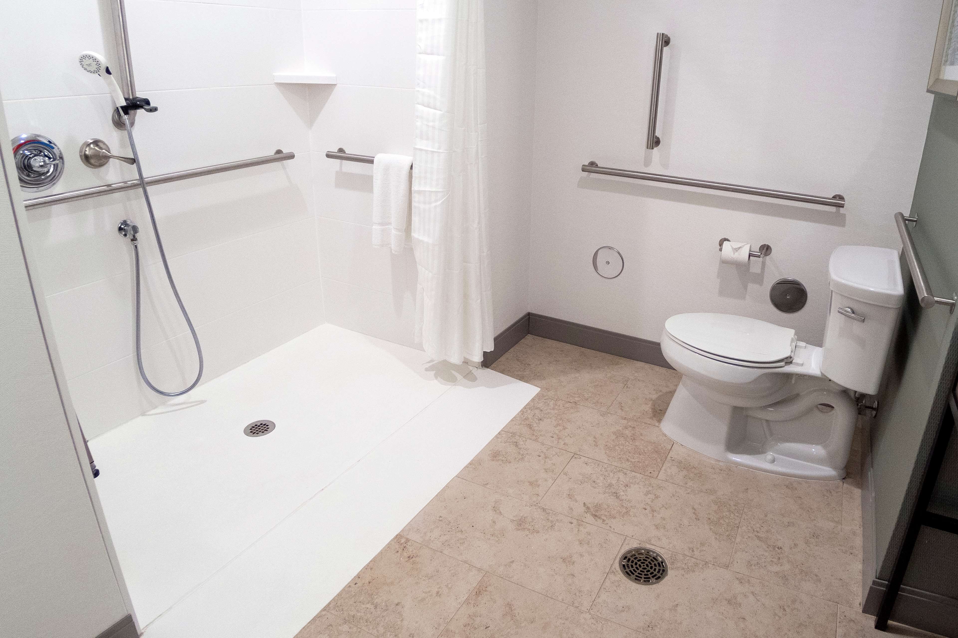 room, 2 queen beds, accessible (roll-in shower) | bathroom shower
