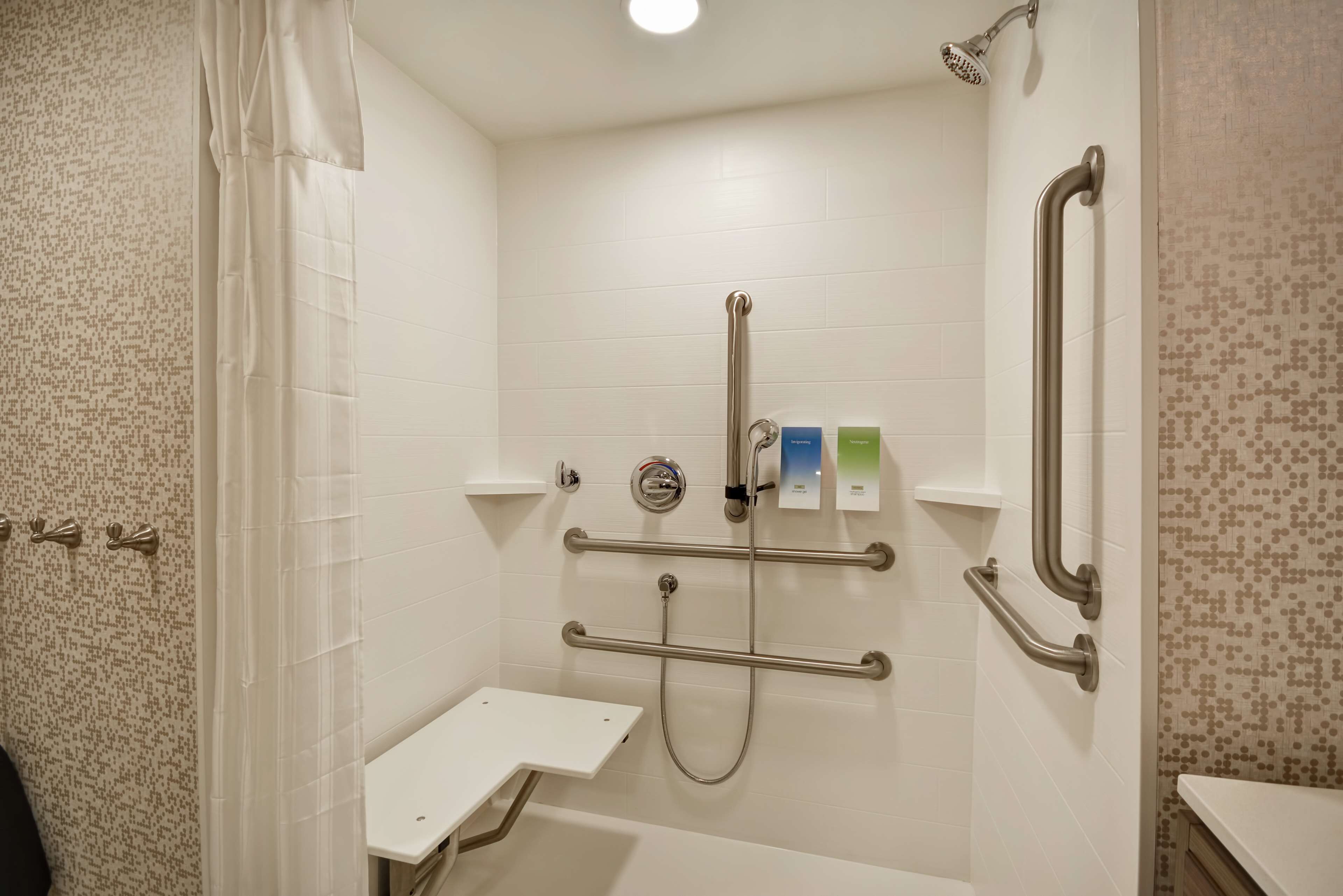 studio, 1 king bed, accessible (roll-in shower) | bathroom shower