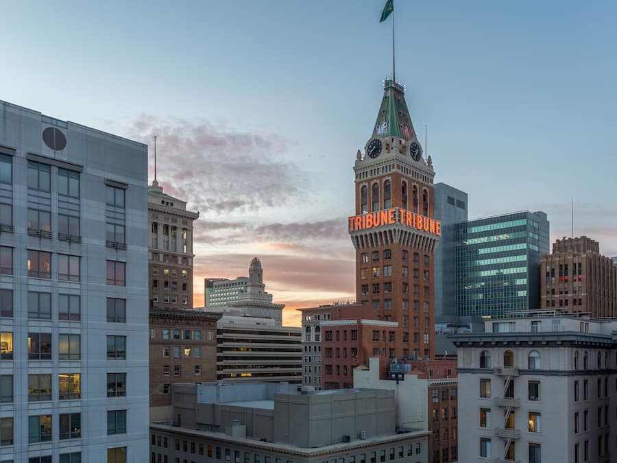 Byutsikt fra overnattingsstedet