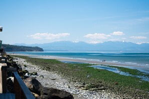 On the beach, beach towels