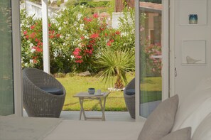 Deluxe Double Room, 1 Queen Bed, Terrace, Partial Sea View | View from room - Villa La Terre Des Lauriers B&B (Vallauris)