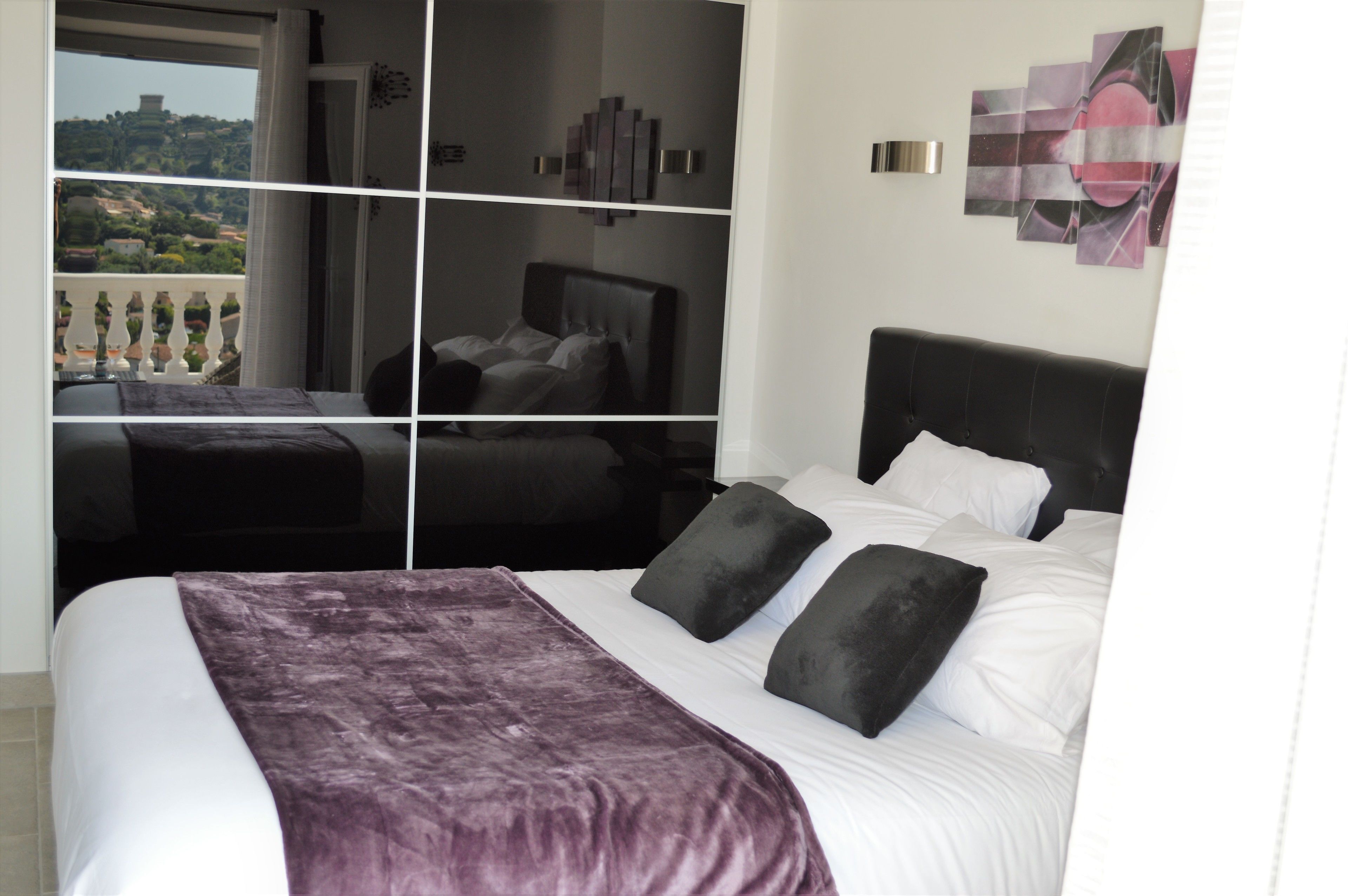 Deluxe Double Room, 1 Queen Bed, Terrace, Partial Sea View | Egyptian cotton sheets, premium bedding, Select Comfort beds, minibar