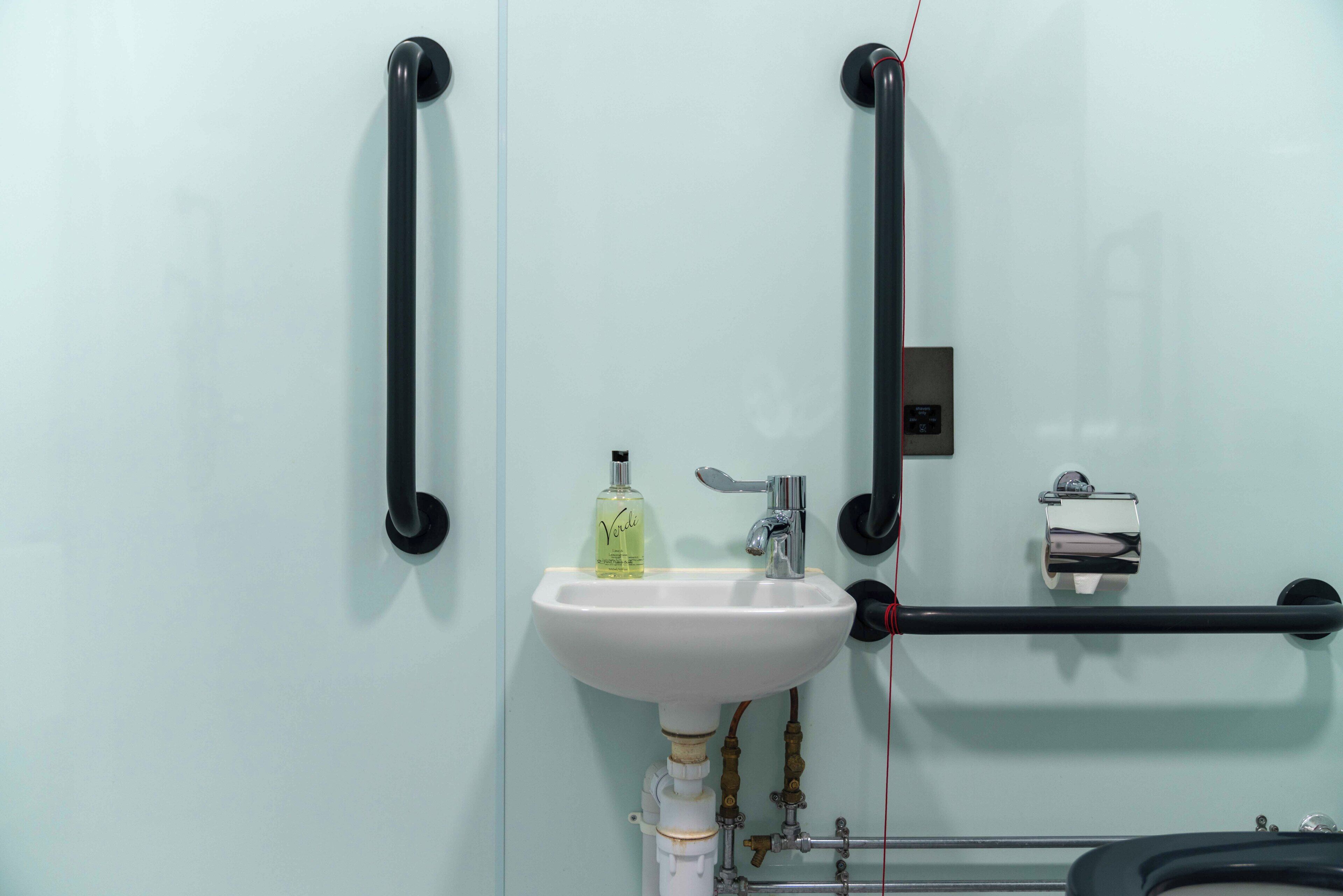 Shower, eco-friendly toiletries, hair dryer, towels