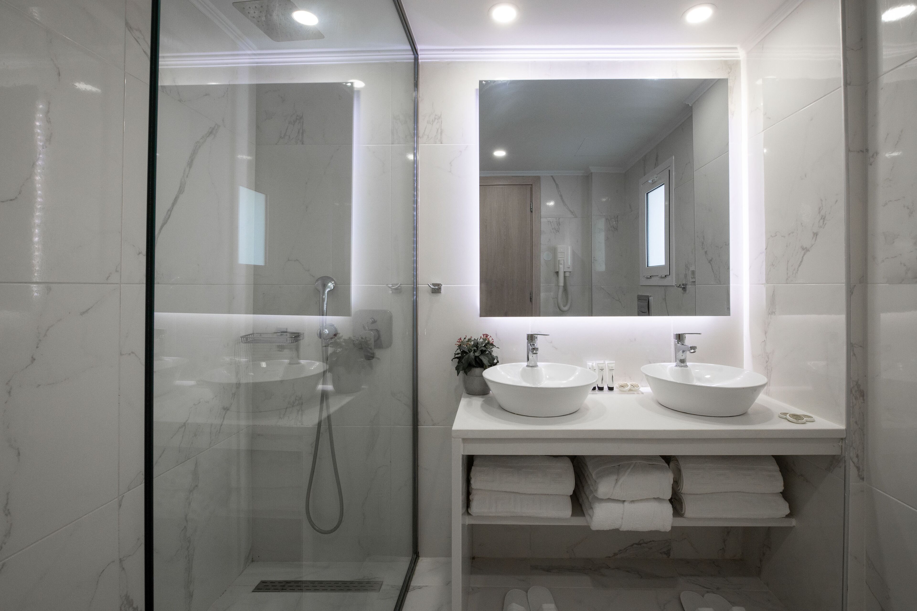 free toiletries, hair dryer, bathrobes, slippers