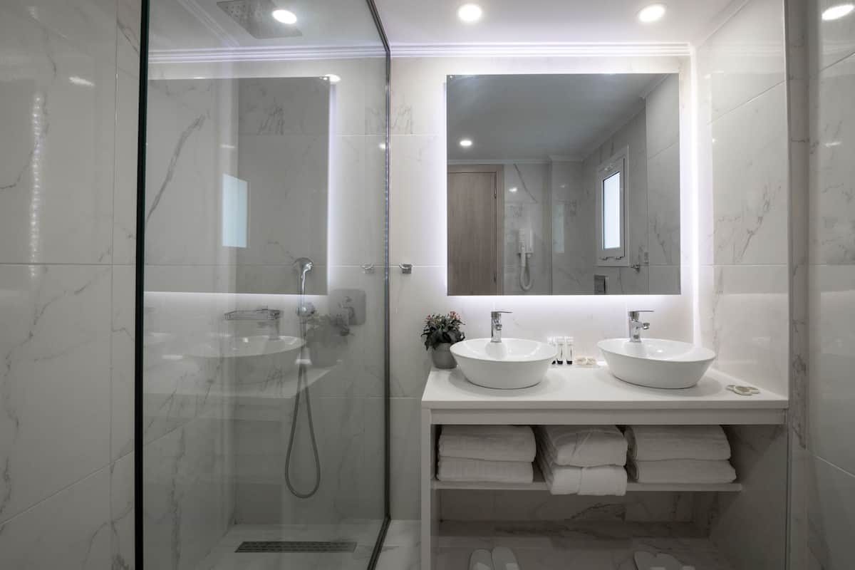 free toiletries, hair dryer, bathrobes, slippers