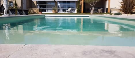 A heated pool