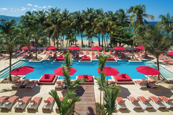 2 outdoor pools, pool umbrellas, sun loungers - S Hotel Montego Bay - Luxury Boutique All Inclusive Hotel (Montego Bay)