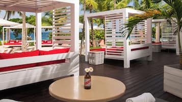 Junior Suite, 1 King Bed, Ocean View (with Cabana) | Terrace/patio