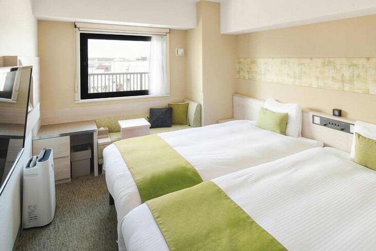 Desk, blackout curtains, iron/ironing board (on request), free WiFi