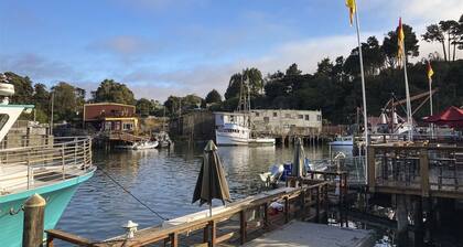 Harbour front Tiny home / kalustettu kansi, mahtavat näkymät ja äänet - historiallisessa Noyon satamassa