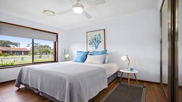 3 bedrooms, iron/ironing board, travel crib, bed sheets