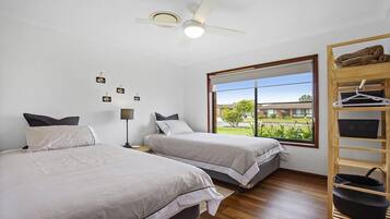 3 bedrooms, iron/ironing board, travel cot, bed sheets