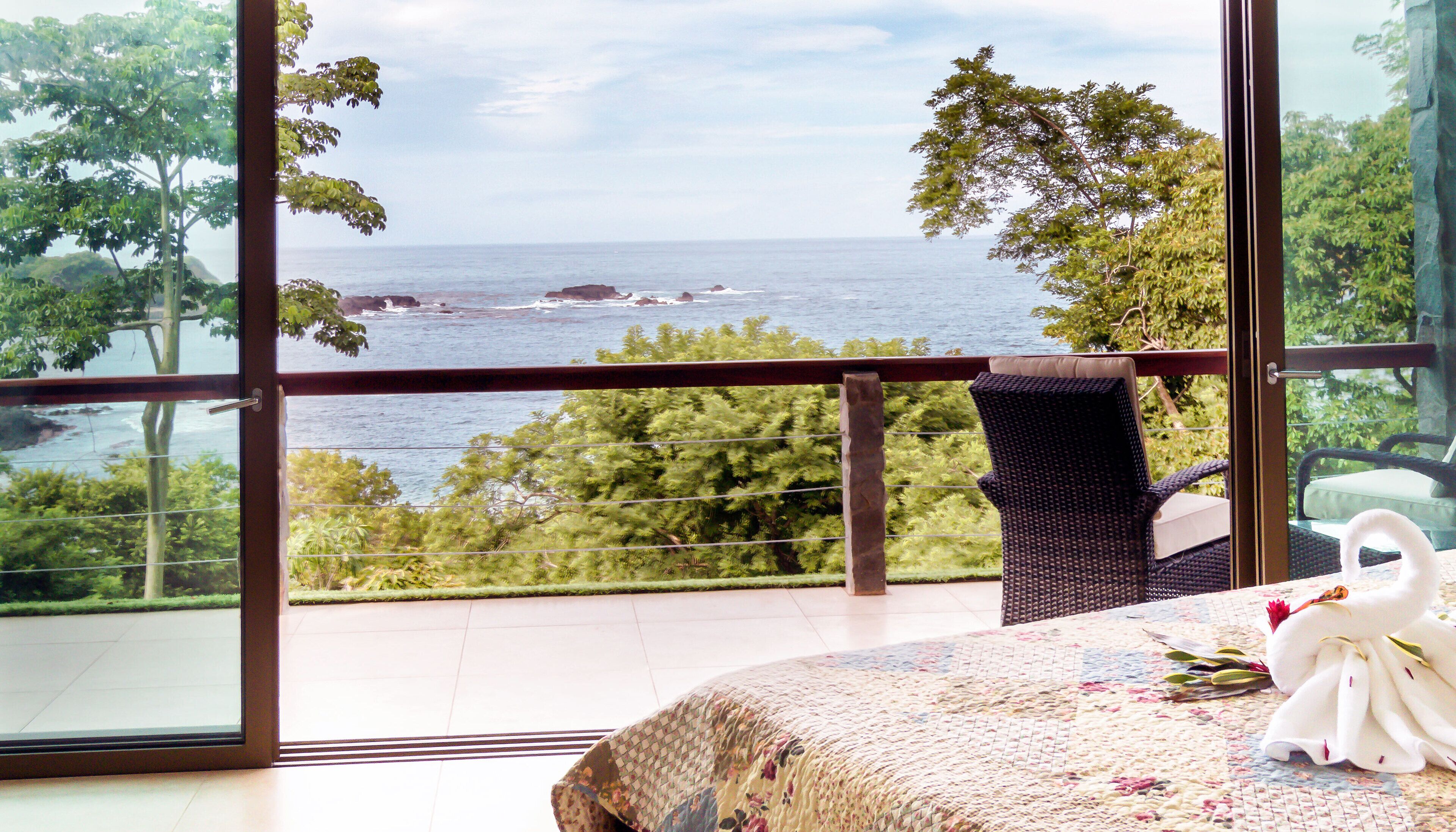 deluxe apartment, 1 queen bed with sofa bed, sea view, beachfront | balcony view