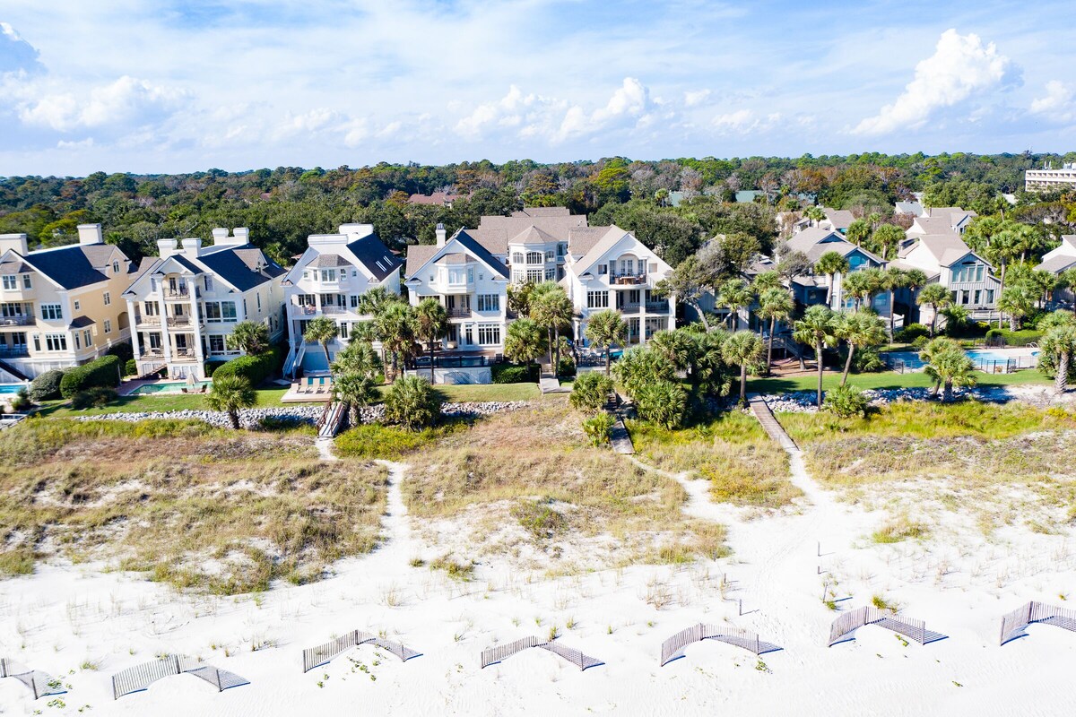 2nd Row luxury home with pool, tiki bar, private beach boardwalk- 30 Knotts Way