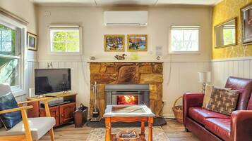 Smart TV, fireplace, Netflix, DVD player